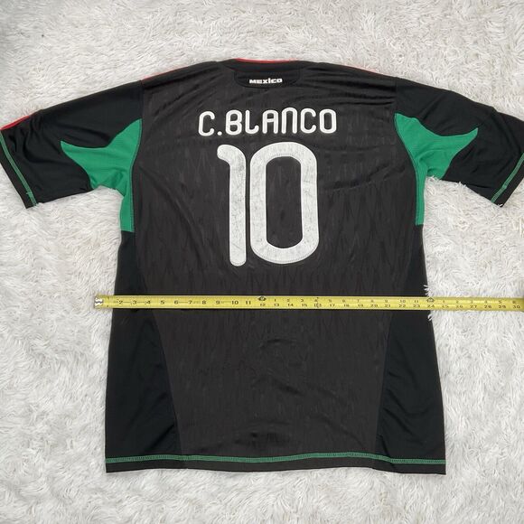 Adidas Mexico 2010 World Cup Away Jersey, C. Blanco #10 Size XL - Picture 5 of 5